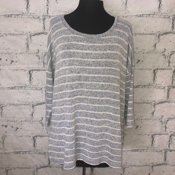 Eddie Bauer Sweaters - Eddie Bauer Royal Blue & White Stripe Sweater